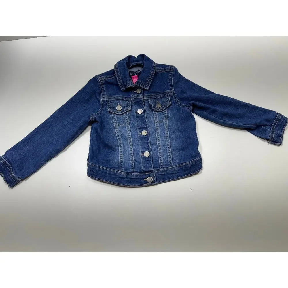 The Children’s Place 4T Denim Trucker Jacket Button Front Collared Toddler